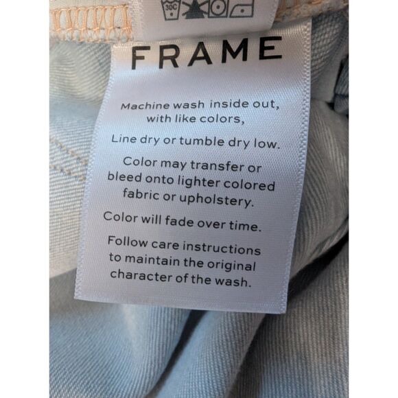 NWT Frame Jeans Womens 28X34 Blue Le Mini Boot Mid-Rise Slim Boot Fit - Picture 9 of 9